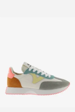 Victoria Zapatillas de nylon Cosmos con piezas multicolor de serraje y suela en sierra