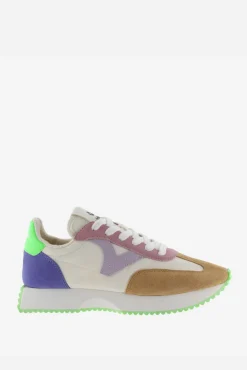 Victoria Zapatillas de nylon Cosmos con piezas multicolor de serraje y suela en sierra