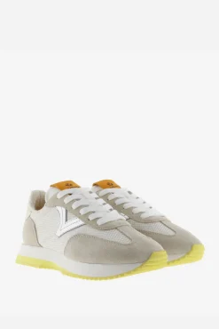 Victoria Zapatillas de nylon Cosmos con piezas de serraje y metalizadas y suela en sierra