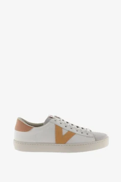Victoria Zapatillas de piel Berlín con piezas en contraste y puntera de serraje