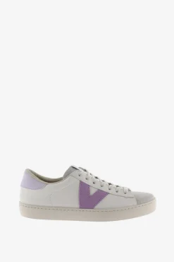 Victoria Zapatillas de piel Berlín con piezas en contraste y puntera de serraje