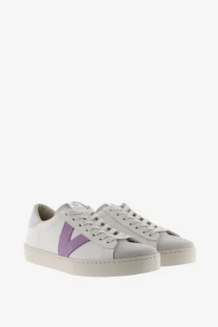 Victoria Zapatillas de piel Berlín con piezas en contraste y puntera de serraje