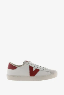 Victoria Zapatillas de piel Berlín con piezas en contraste y puntera de serraje