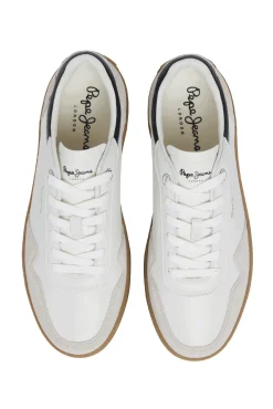 Pepe Jeans Zapatillas Piel Con Detalles En Ante
