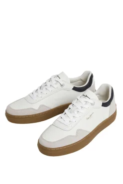 Pepe Jeans Zapatillas Piel Con Detalles En Ante