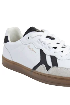 Pepe Jeans Zapatillas Piel Con Detalles En Ante