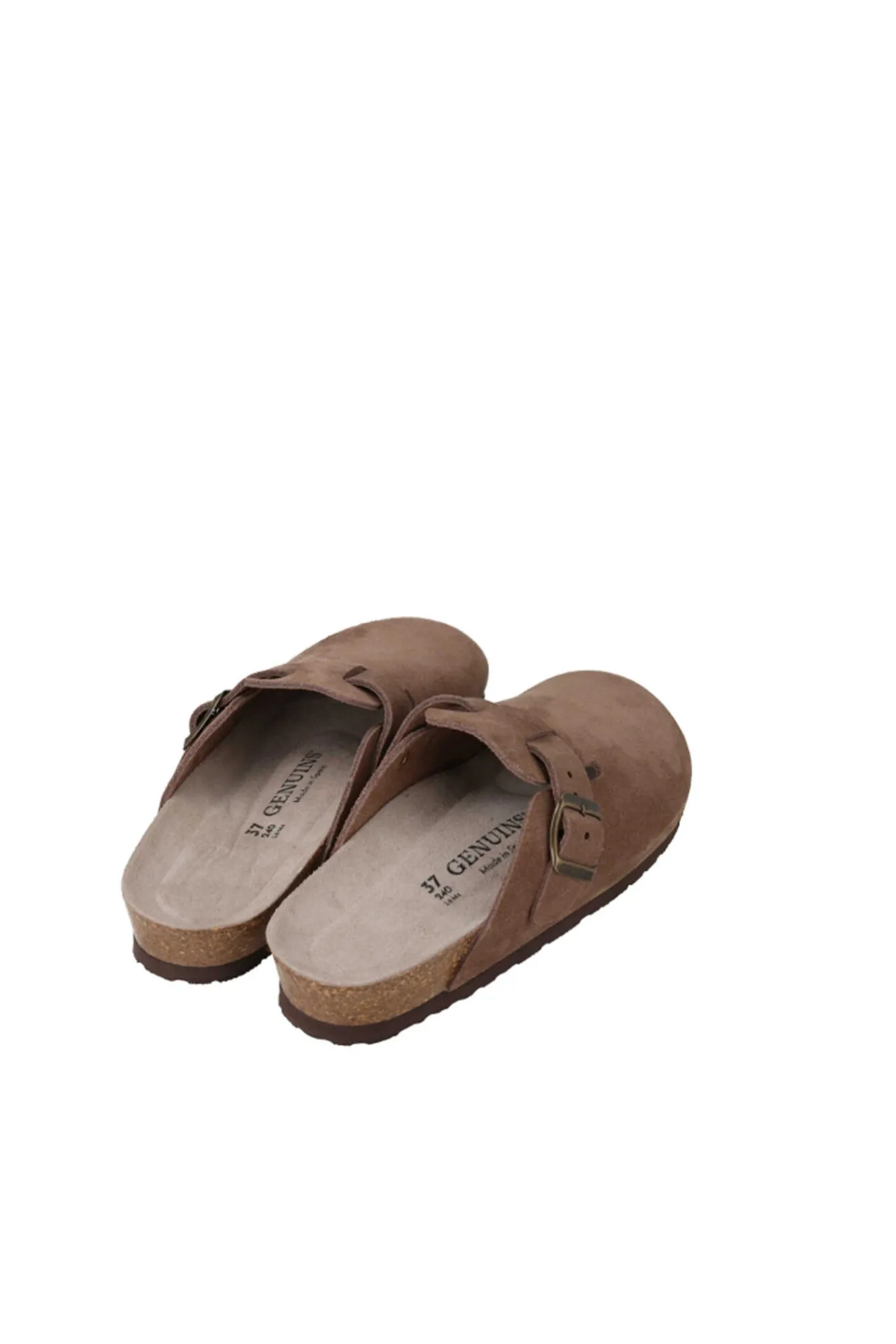 Genuins Zueco piel hebilla ajustable
